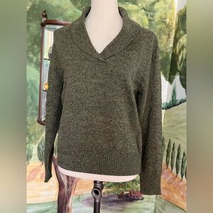 Brooks Brothers Olive V-Neck Sweater